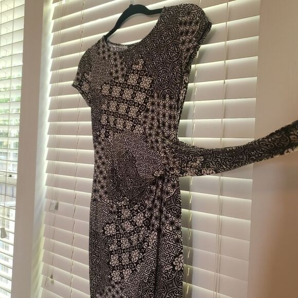 LAFAYETTE 148 Cap Sleeve Midi Wrap Style Dress - Picture 5 of 11